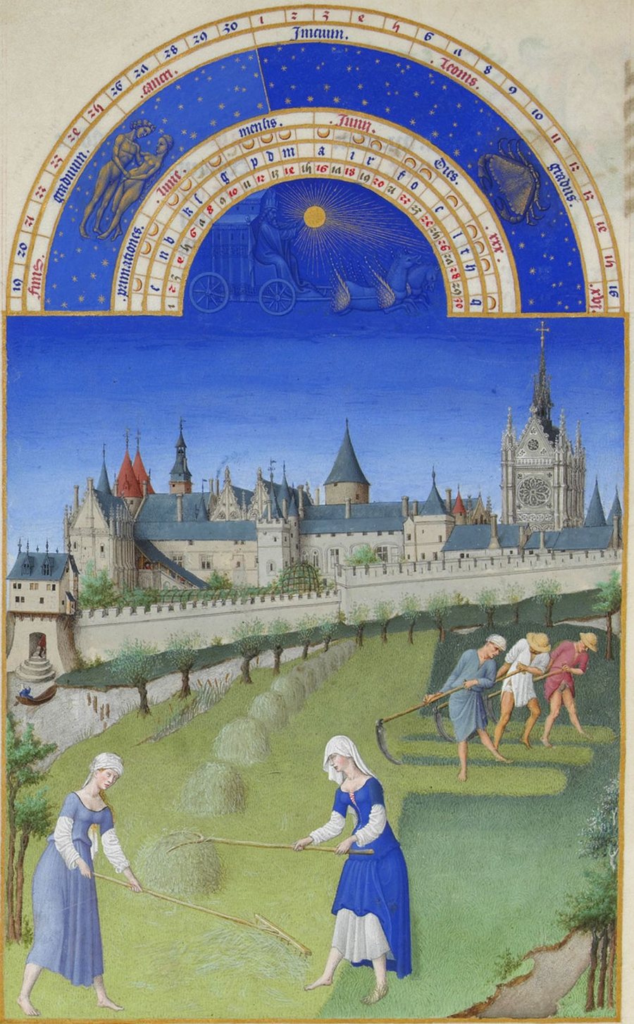 Les Très Riches Heures du duc de Berry, mois de juin